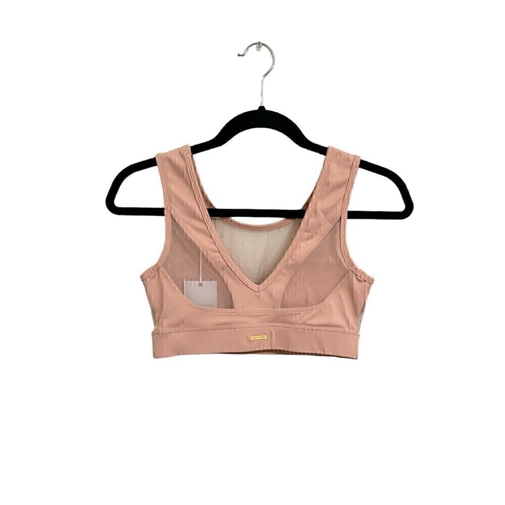 NEW Cleo Harper Sports Bra Size Small Womens Rise Bralet Pink With Pads Running - Picture 2 of 3